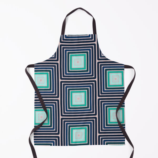 Item preview, Modern Nested Square Geometry - Cool Teal Navy and Cream Palette designed and sold by LittleHappiness by Kamollak .