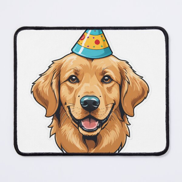 Item preview, Golden Retriever Face Portrait Party Hat Celebration – Golden retriever mom gift designed and sold by michallechowicz.