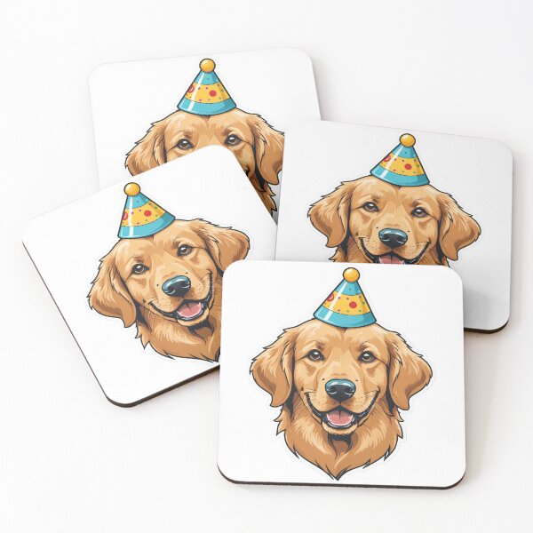 Item preview, Golden Retriever Face Portrait Party Hat Celebration – Golden retriever mom gift designed and sold by michallechowicz.