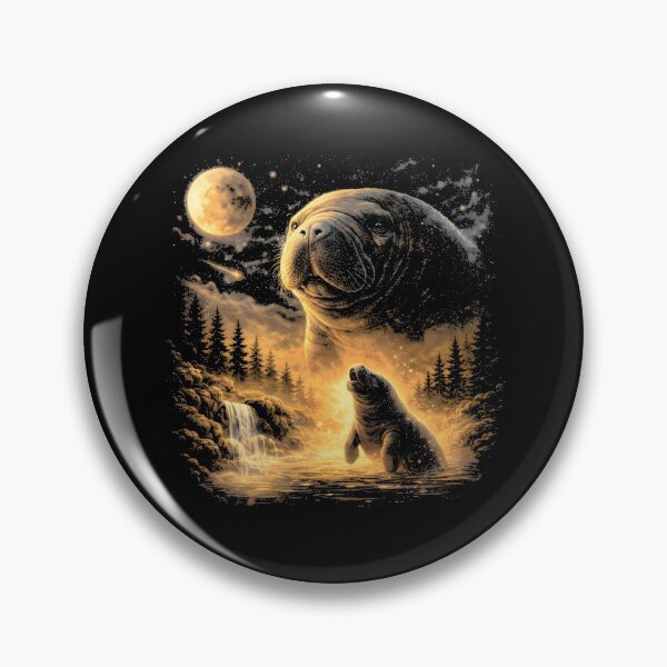 Item preview, Manatee Howling To The Moon designed and sold by hesotendes.