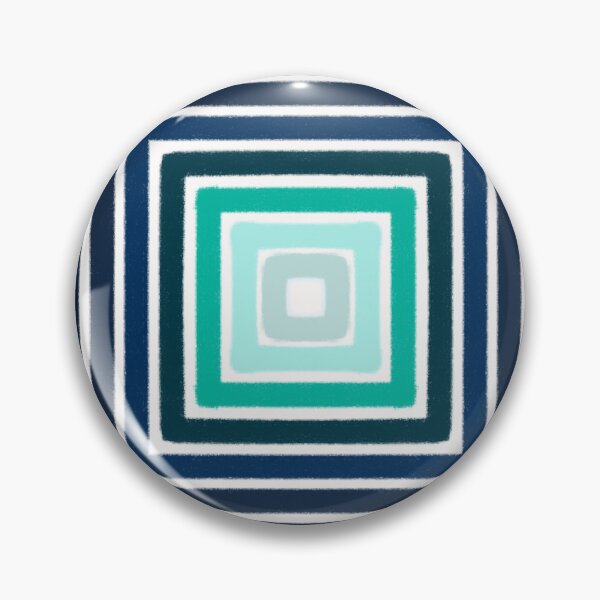 Item preview, Modern Nested Square Geometry - Cool Teal Navy and Cream Palette designed and sold by LittleHappiness by Kamollak .