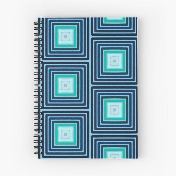 Item preview, Modern Nested Square Geometry - Cool Teal Navy and Cream Palette designed and sold by LittleHappiness by Kamollak .