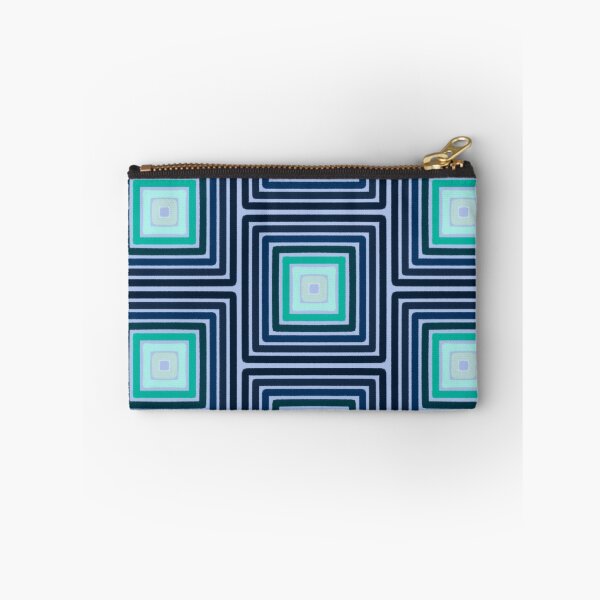 Item preview, Modern Nested Square Geometry - Cool Teal Navy and Cream Palette designed and sold by LittleHappiness by Kamollak .