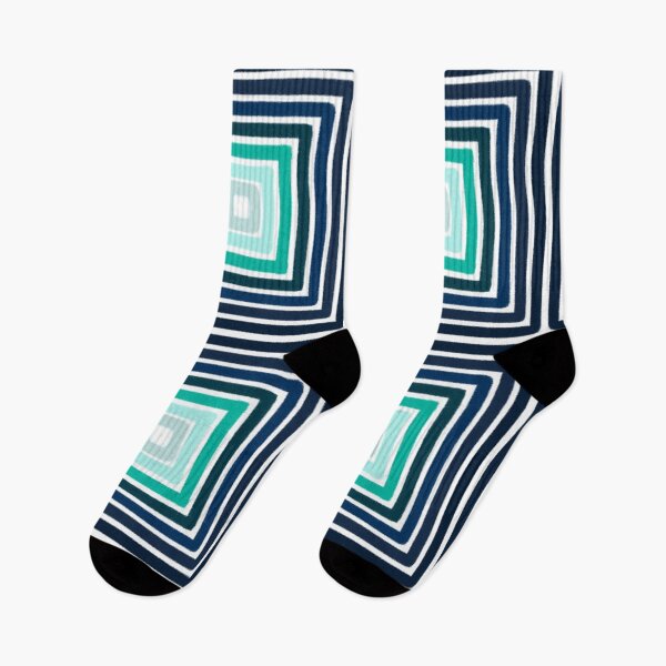 Item preview, Modern Nested Square Geometry - Cool Teal Navy and Cream Palette designed and sold by LittleHappiness by Kamollak .