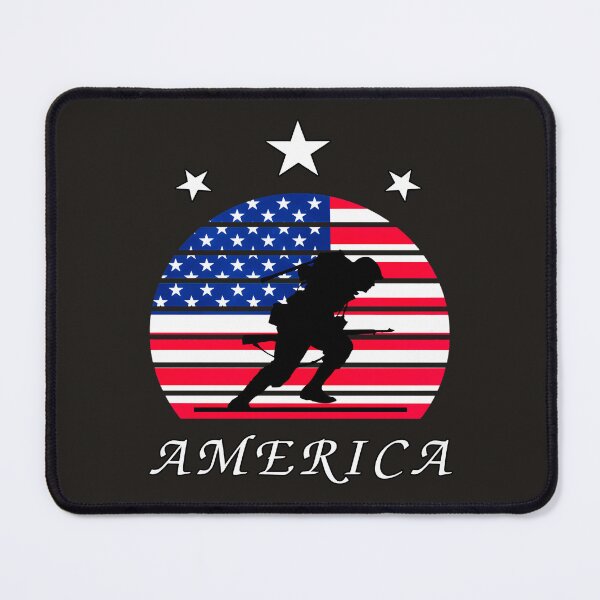 Item preview, Soldier Silhouette on American Flag designed and sold by Maselhosse.