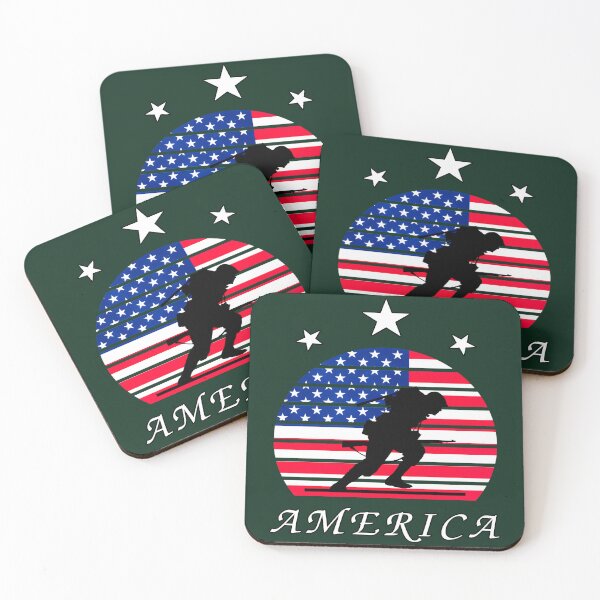 Item preview, Soldier Silhouette on American Flag designed and sold by Maselhosse.