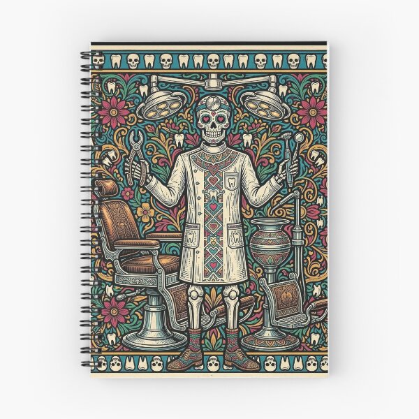 Item preview, Calavera Dentist - Dia de los Muertos Dental Art Print designed and sold by FreiherrPK.