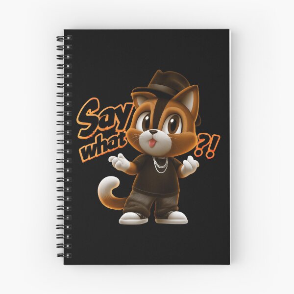 Item preview, Cute Street Cat Mascot Character Wearing Fedora And Chains Saying “Say What?!” Playful Hip Hop Cartoon designed and sold by KanDa-Shop.