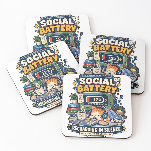 Item preview, SOCIAL BATTERY designed and sold by theOne_Design.