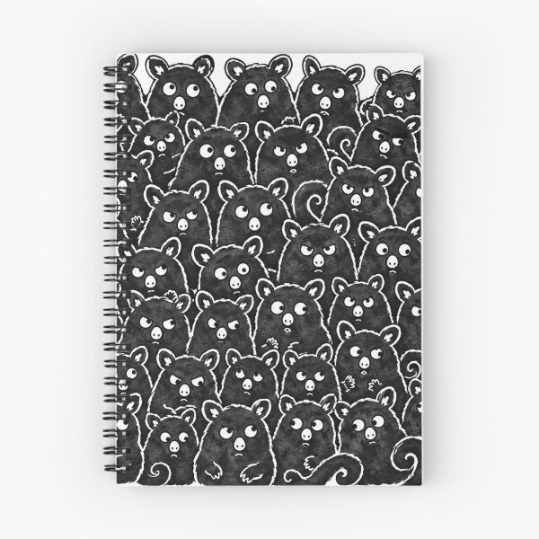 Item preview, Grumpy Wombat Horde Black and White Possum Flock Aussie Meme designed and sold by Yellowriversss.