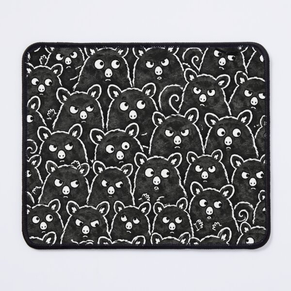 Item preview, Grumpy Wombat Horde Black and White Possum Flock Aussie Meme designed and sold by Yellowriversss.