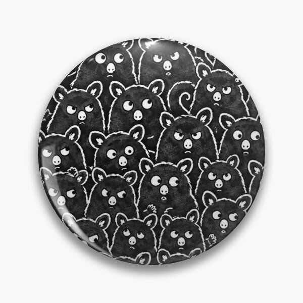 Item preview, Grumpy Wombat Horde Black and White Possum Flock Aussie Meme designed and sold by Yellowriversss.
