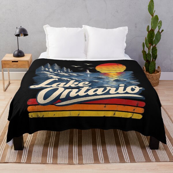 Item preview, Retro Sunset Great Lakes Lake Ontario Design designed and sold by LouisaOReilly.