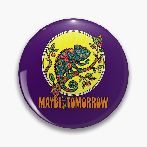 Item preview, Maybe Tomorrow - Psychedelic Mandala Chameleon Procrastination Art designed and sold by FreiherrPK.