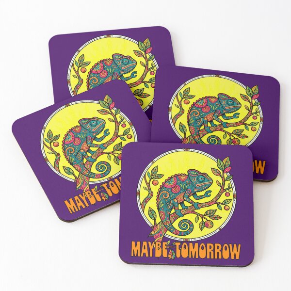 Item preview, Maybe Tomorrow - Psychedelic Mandala Chameleon Procrastination Art designed and sold by FreiherrPK.