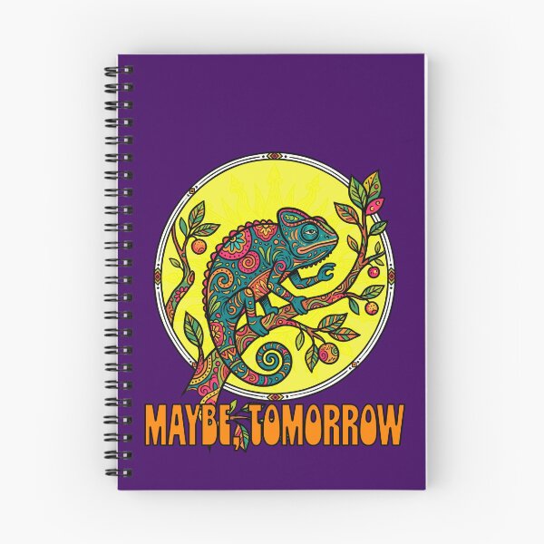 Item preview, Maybe Tomorrow - Psychedelic Mandala Chameleon Procrastination Art designed and sold by FreiherrPK.
