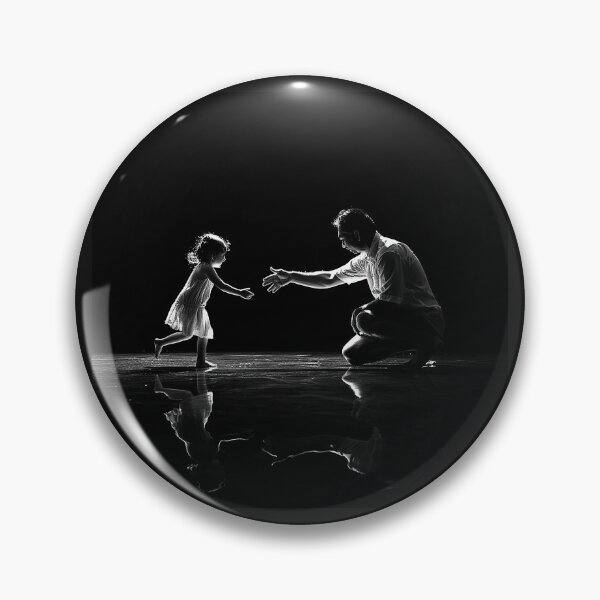 Item preview, Father and Daughter Reunion Black and White Emotional Family Art Design designed and sold by inkoutninja.