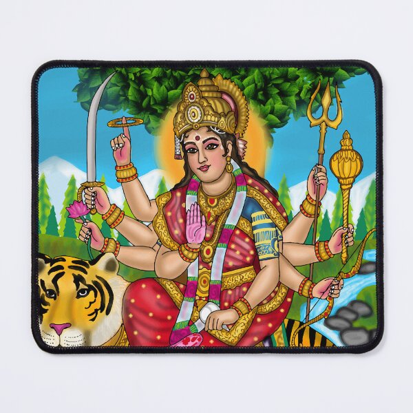 Item preview, Goddess Durga Digital Drawing | Divine Hindu Goddess Artwork Illustration designed and sold by Harshit_Digital_Arts.