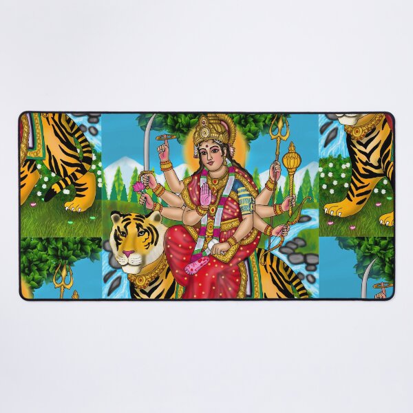 Item preview, Goddess Durga Digital Drawing | Divine Hindu Goddess Artwork Illustration designed and sold by Harshit_Digital_Arts.