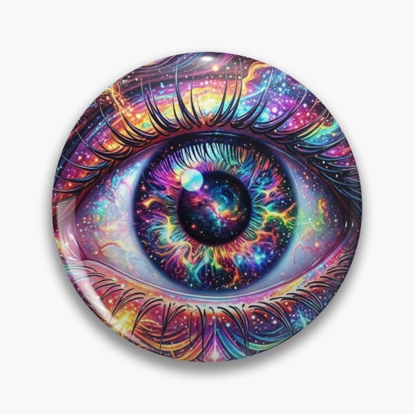 Item preview, Cosmic Eye Psychedelic Rainbow Galaxy Art designed and sold by Bathu Designs.