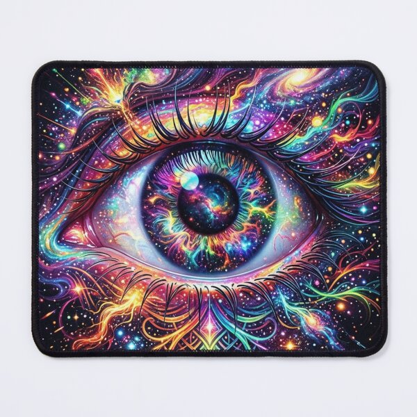 Item preview, Cosmic Eye Psychedelic Rainbow Galaxy Art designed and sold by Bathu Designs.