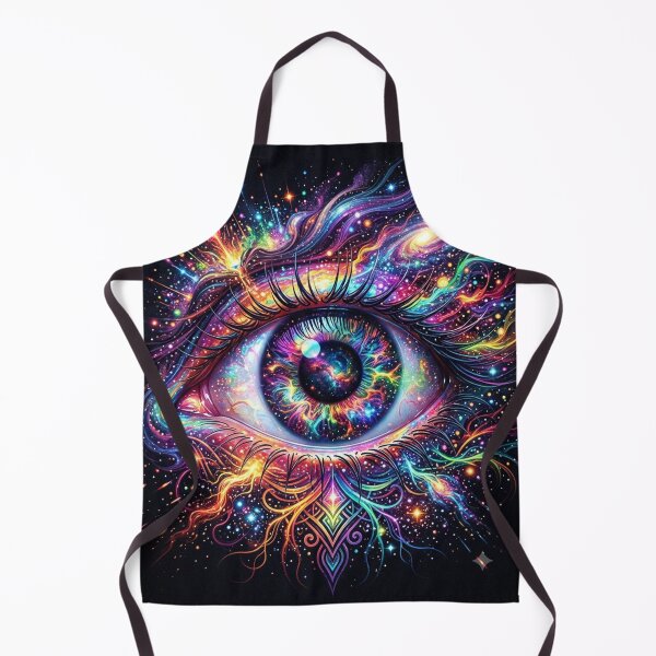Item preview, Cosmic Eye Psychedelic Rainbow Galaxy Art designed and sold by Bathu Designs.