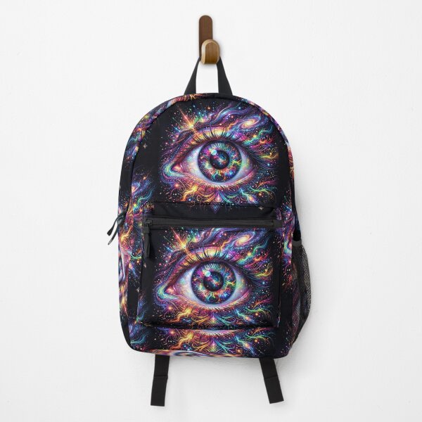 Item preview, Cosmic Eye Psychedelic Rainbow Galaxy Art designed and sold by Bathu Designs.