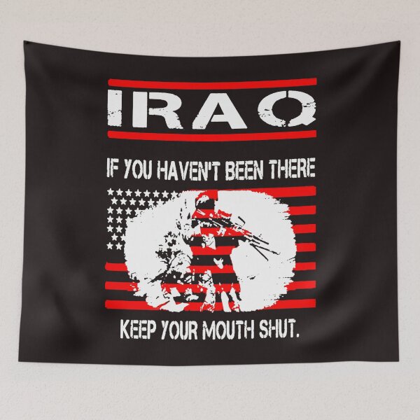 Item preview, Soldier with Iraq Flag Background designed and sold by Maselhosse.