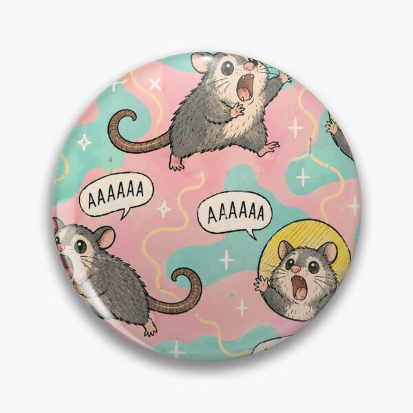 Item preview, Screaming Possum Funny Anxious Possum Pink Pattern designed and sold by Yellowriversss.