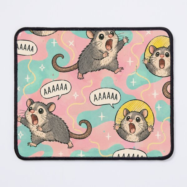 Item preview, Screaming Possum Funny Anxious Possum Pink Pattern designed and sold by Yellowriversss.