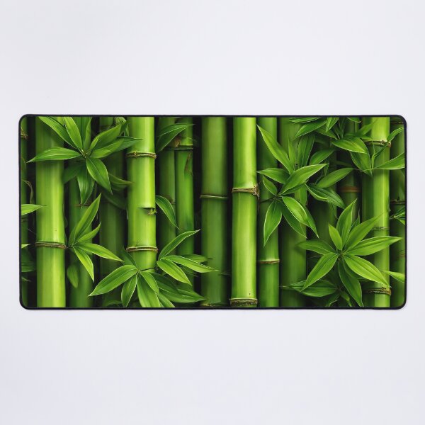 Item preview, Green Bamboo Stalks and Leaves – Tropical Zen Botanical Nature Pattern designed and sold by Kaleidoscope Print.