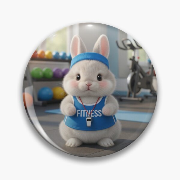 Item preview, Cute Fitness Bunny Coach – Cute Gym Rabbit Workout designed and sold by lovelistivkaa.