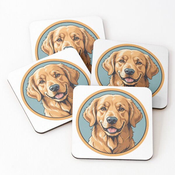Item preview, Golden Retriever Face Portrait Circular Badge Emblem – Golden retriever mom gift designed and sold by michallechowicz.