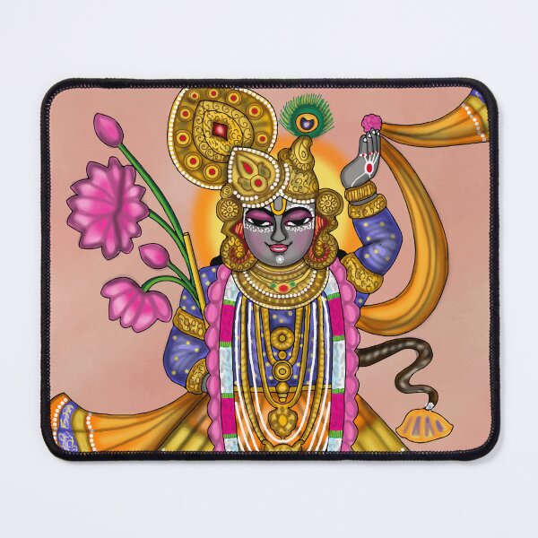 Item preview, Shree Nath Ji Digital Drawing | Shrinathji Krishna Hindu Deity Artwork designed and sold by Harshit_Digital_Arts.
