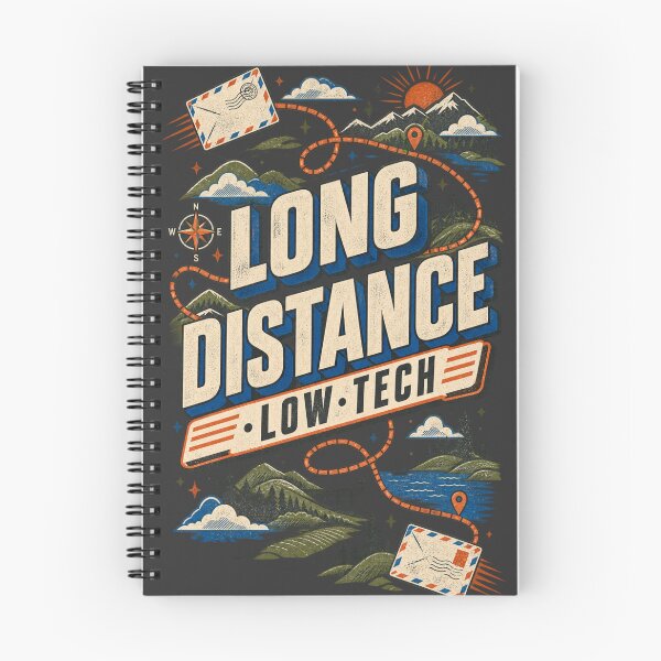 Item preview, Long Distance Low Tech – Retro Pen Pal & Analog Friendship Design designed and sold by Golden Era Studio.