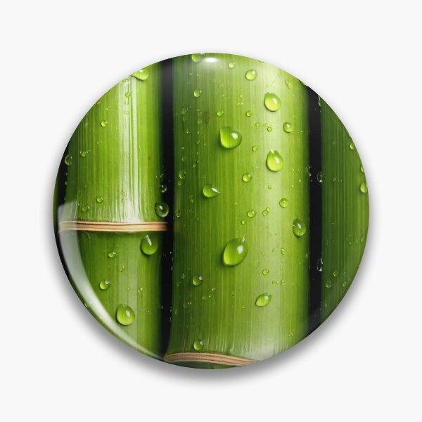 Item preview, Fresh Green Bamboo with Water Drops – Zen Tropical Botanical Macro Art Print designed and sold by Kaleidoscope Print.