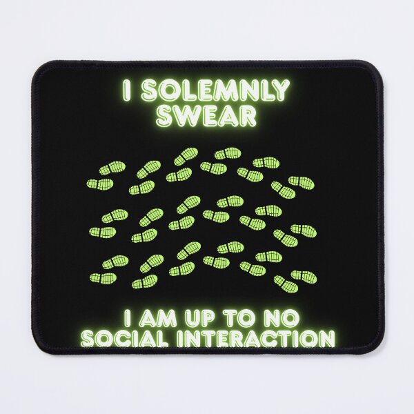 Item preview, I Solemnly Swear No Social Interaction Funny Wizard Parody designed and sold by Mircea786.