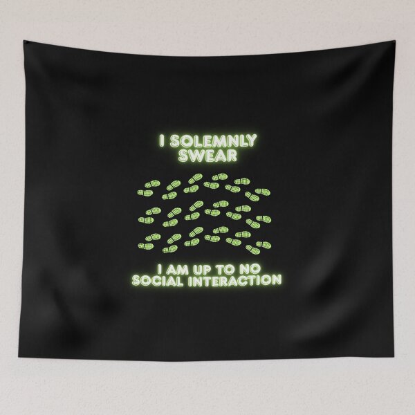 Item preview, I Solemnly Swear No Social Interaction Funny Wizard Parody designed and sold by Mircea786.