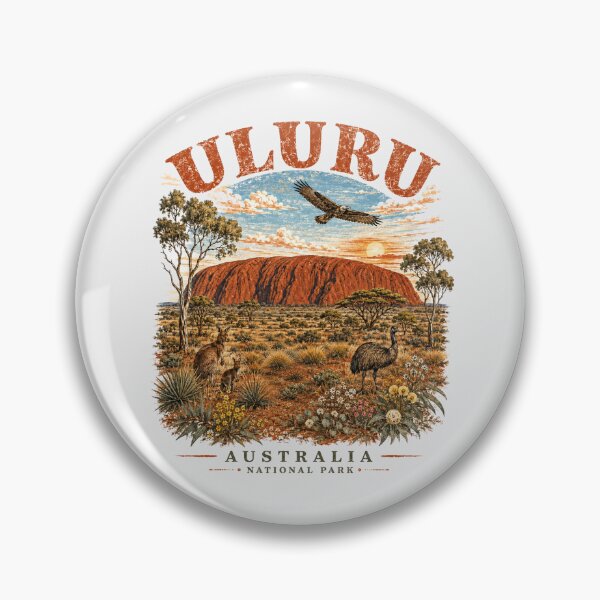Item preview, Uluru Australia National Park Vintage Outback Travel Poster Art designed and sold by Yellowriversss.