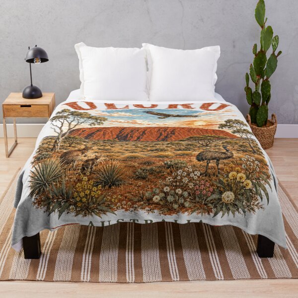 Item preview, Uluru Australia National Park Vintage Outback Travel Poster Art designed and sold by Yellowriversss.