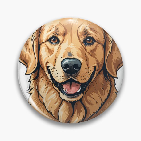 Item preview, Golden Retriever Face Portrait Hand-Drawn Sketch Style – Golden retriever mom gift designed and sold by michallechowicz.