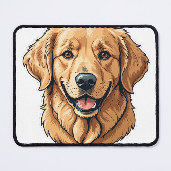 Item preview, Golden Retriever Face Portrait Hand-Drawn Sketch Style – Golden retriever mom gift designed and sold by michallechowicz.