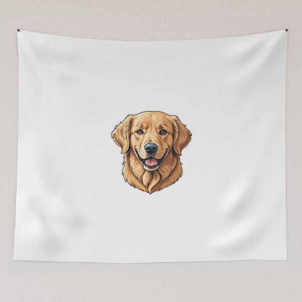 Item preview, Golden Retriever Face Portrait Hand-Drawn Sketch Style – Golden retriever mom gift designed and sold by michallechowicz.