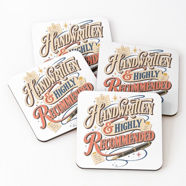Item preview, Handwritten & Highly Recommended – Retro Fountain Pen & Letter Writing Art designed and sold by Golden Era Studio.