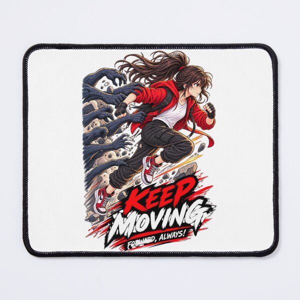 Item preview, Keep Moving Forward Always–Never Give Up Anime Motivation designed and sold by carestazafeli.