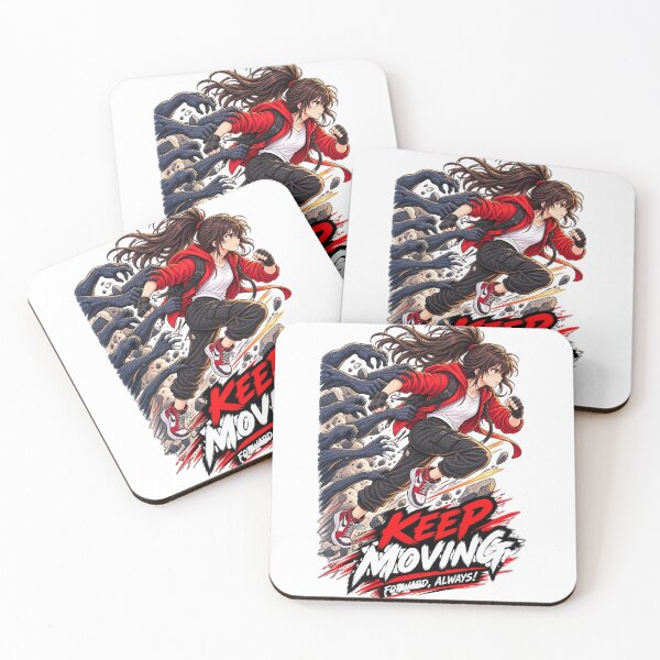 Item preview, Keep Moving Forward Always–Never Give Up Anime Motivation designed and sold by carestazafeli.