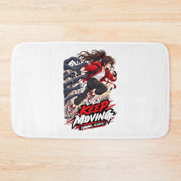 Item preview, Keep Moving Forward Always–Never Give Up Anime Motivation designed and sold by carestazafeli.