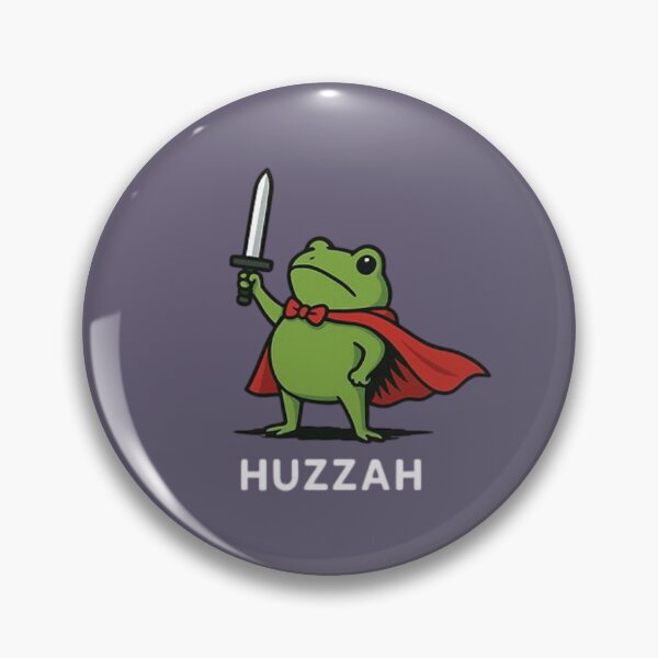 Item preview, Huzzah Frog with Sword Tee, Embroidered Medieval Frog Shirt, Comfort Colors 1717, Funny DnD T-Shirt, Renaissance Faire Frog Gift designed and sold by Williams Anderson.