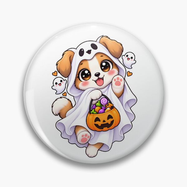 Item preview, Spooky Ghost Dog – Cute Kawaii Veterinary Halloween designed and sold by Bettybee00.
