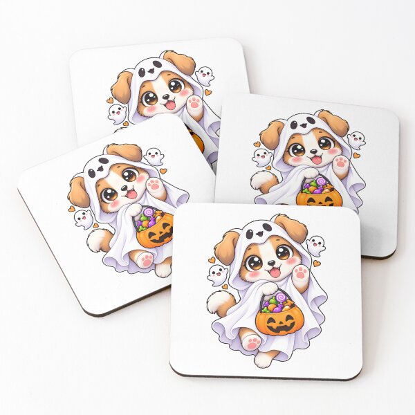 Item preview, Spooky Ghost Dog – Cute Kawaii Veterinary Halloween designed and sold by Bettybee00.